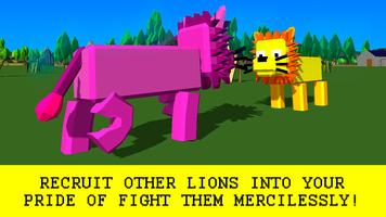 Pixel Lion Survival Simulator ảnh chụp màn hình 2