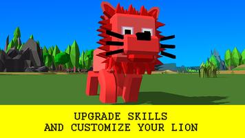 Pixel Lion Survival Simulator ảnh chụp màn hình 3