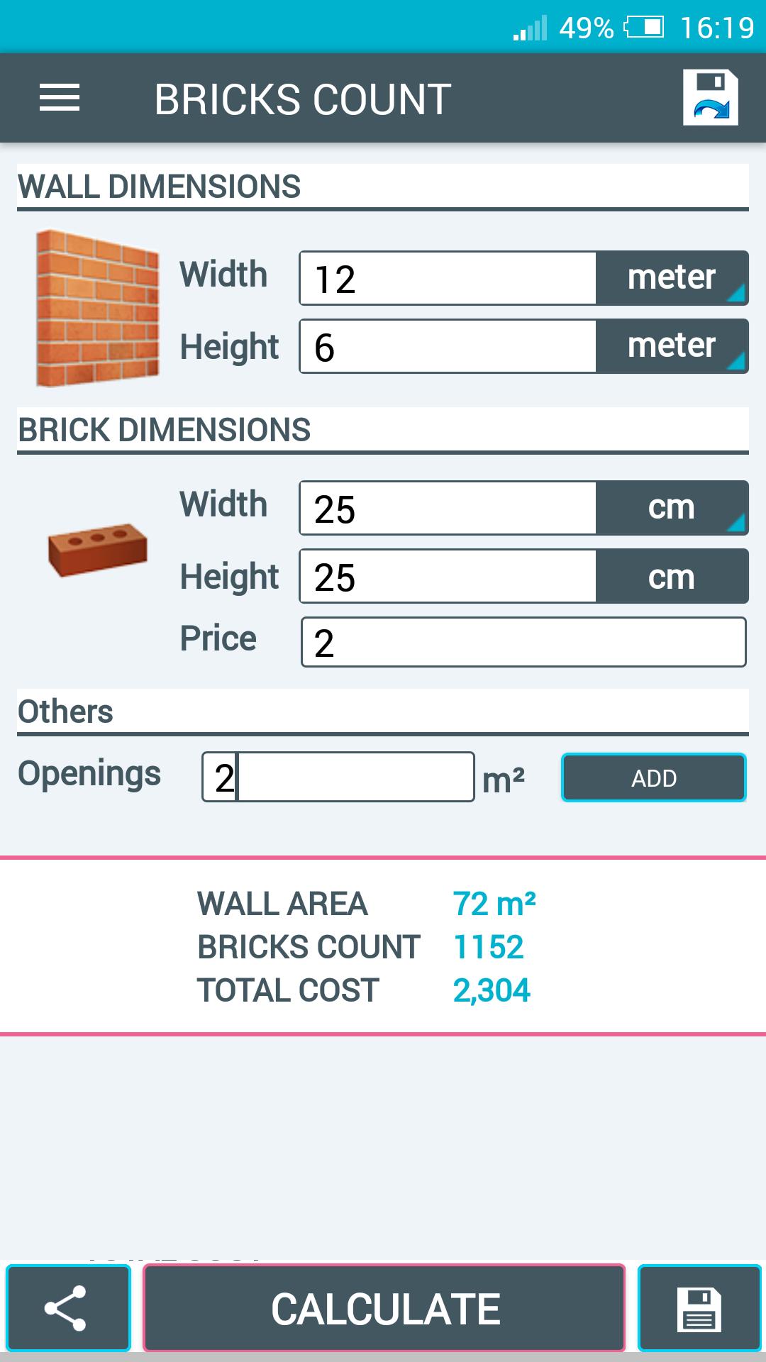 Concrete Calculator for Android - APK Download