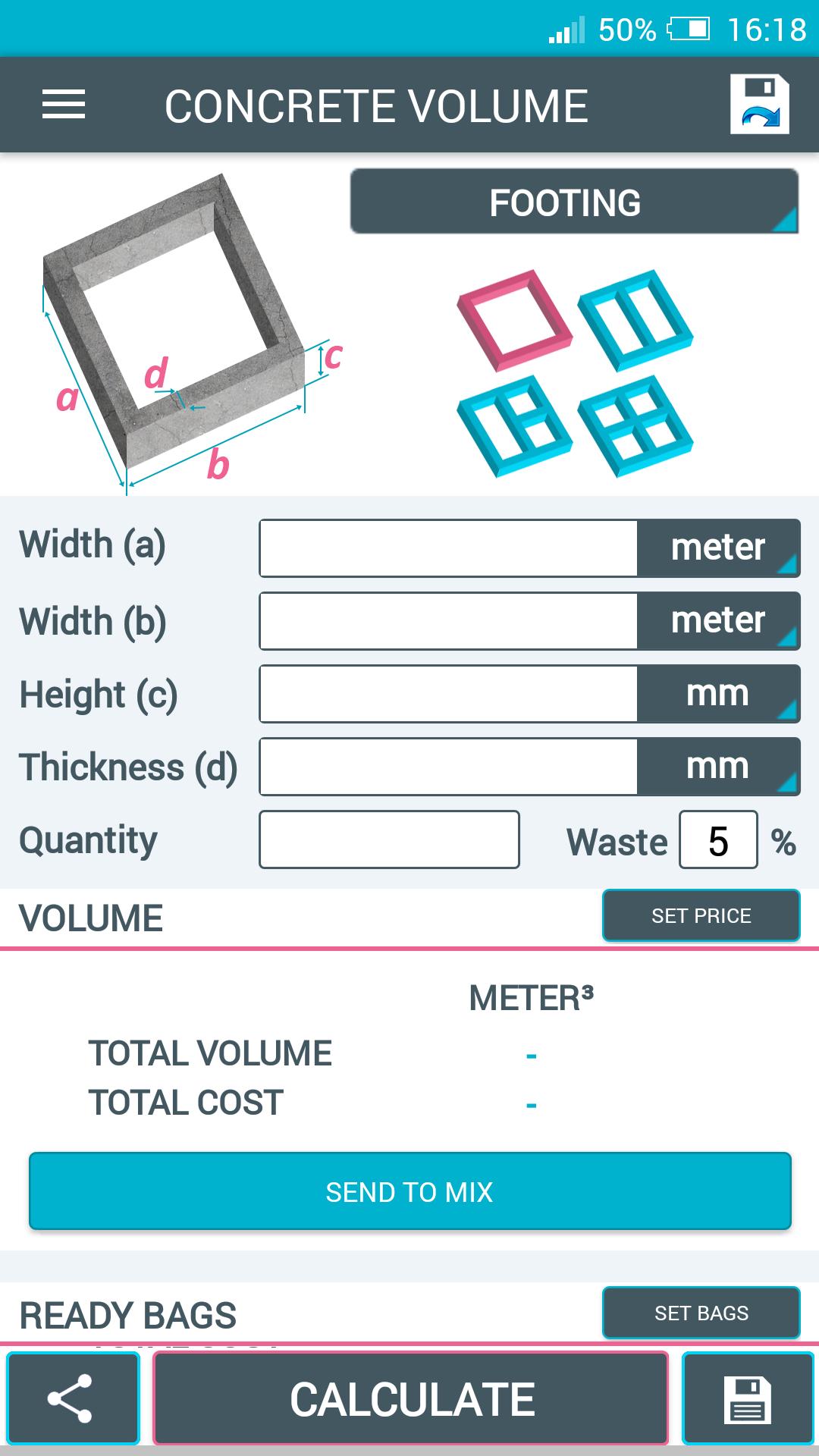 Concrete Calculator for Android - APK Download
