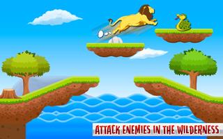 Lion Run: Wild Jungle Adventure Platformer Game постер