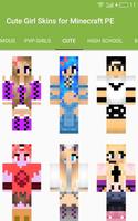 Cute Girl Skins for Minecraft PE Affiche