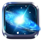 Galaxie fond d'écran animé icône