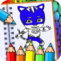 Learn to color the PJ heroes Masks