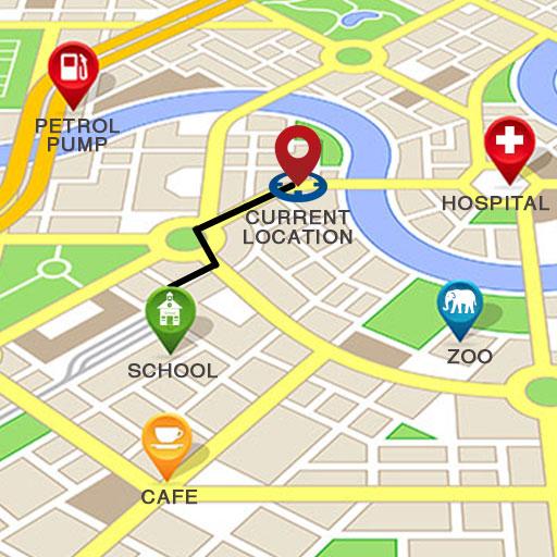 GPS導航地圖最短的交通路線查找器