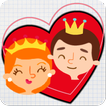 King & Queen Line Drawing Love