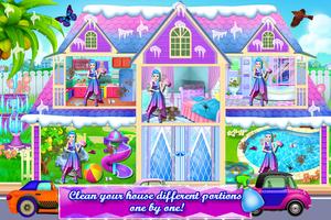 Ice Princess Winter Decoration Cleaning Game screenshot 1