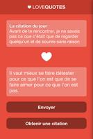 Phrase d'Amour - Love Quotes capture d'écran 1