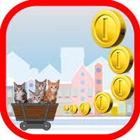 Mew Mew Cat Trolley Game Free 스크린샷 1