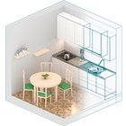Дизайн кухни 3Д иконка