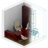 Bürodesign Zeichen