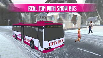 Pink Lady Snow Bus City Driver Affiche