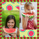 Wassermelone Foto Collage Zeichen