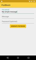 PostBoom - self-destruct msg syot layar 1