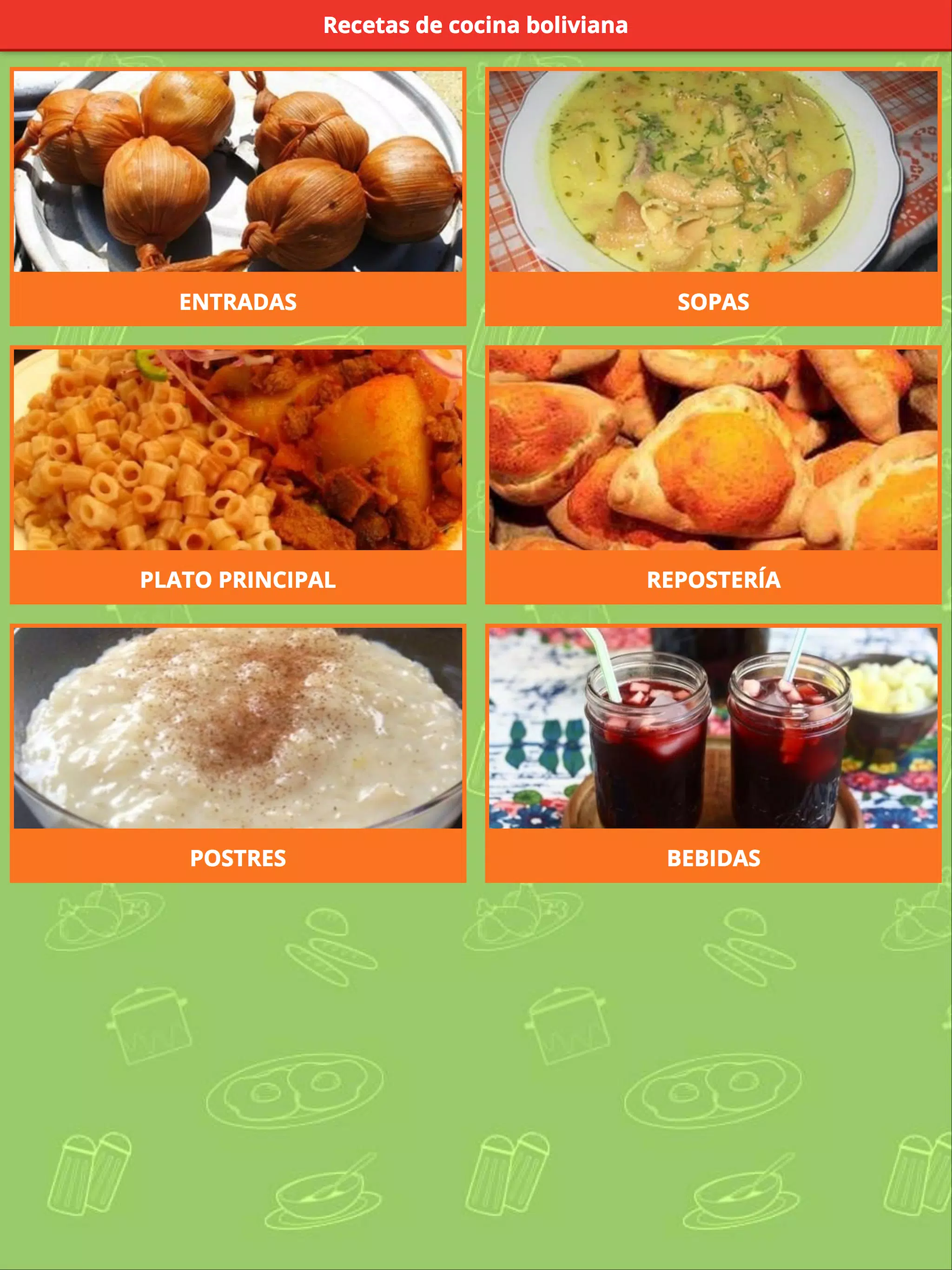 Recetas de Cocina Boliviana APK pour Android Télécharger