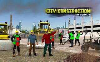 crane construction city road 3 d ảnh chụp màn hình 2