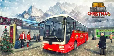 Christmas Bus Downhill Drive: Bus Transport Game