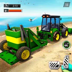 Скачать Sand Tractor Beach Cleaner : Free Driving Games APK