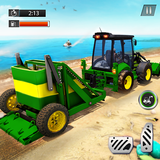 Sand Tractor Beach Cleaner : Free Driving Games icône