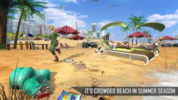 Sand Tractor Beach Cleaner : Free Driving Games Affiche