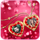 Couple Love Locket Frames أيقونة