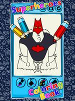 Superheroes Coloring Book Poster