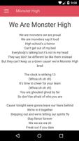 Lyrics of Monster High скриншот 2