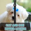 Cat and Dog Zipper Lock: Puppy kitty Lock Screen