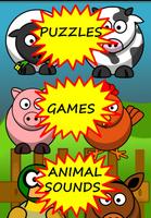 farm games for kids free poster