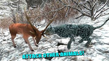 Wild Snow Leopard Simulator 3D-poster