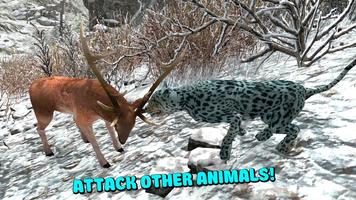 Wild Snow Leopard Simulator 3D Affiche