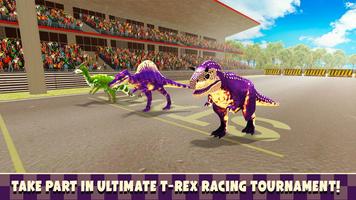 Jurassic Dinosaur T-Rex Race Affiche