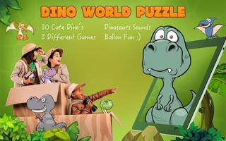 Dino World Kids Puzzle الملصق