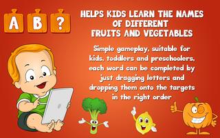 Poster Frutta e verdura di ortografia
