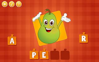 Fruits and vegetables spelling screenshot 1