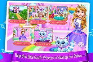 Castle Princess Palace Room Cleanup-Girls Games capture d'écran 2