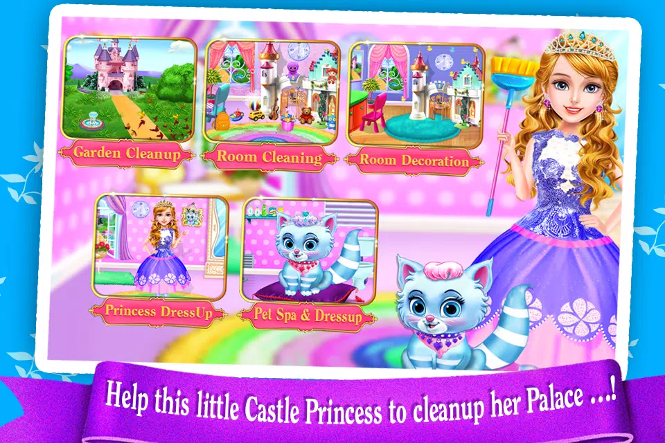 قلعة قصر الأميرة غرفة تنظيف-بنات ألعاب APK للاندرويد تنزيل