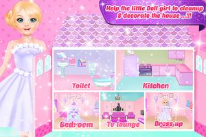 Doll house repair & bathroom cleaning girls games اسکرین شاٹ 3