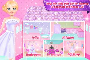 Doll house repair & bathroom cleaning girls games screenshot 3