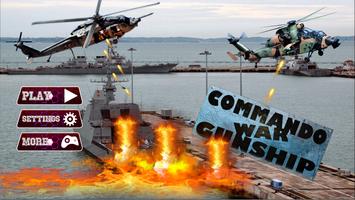 Commando Shooter Heli Gunship Affiche