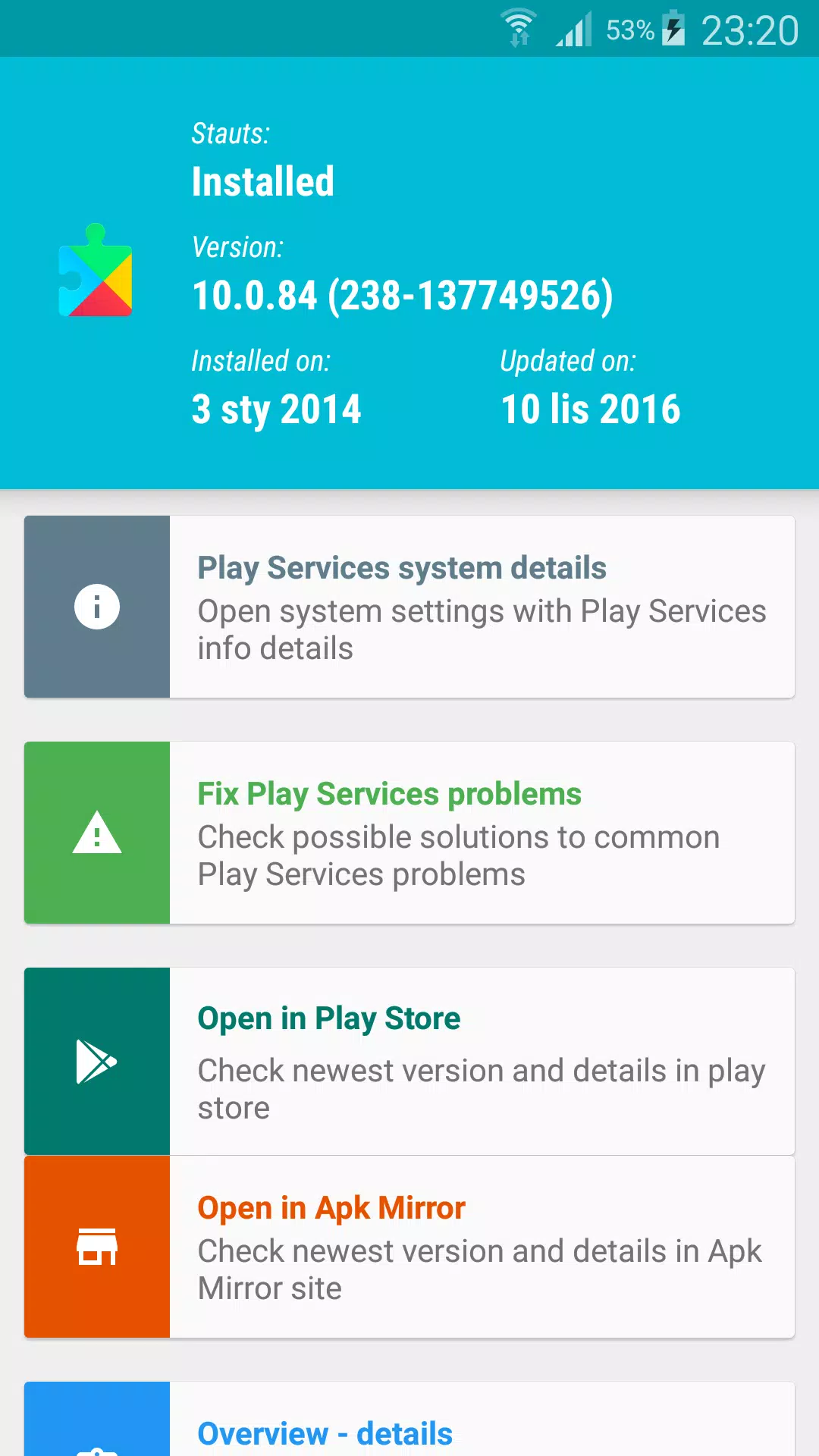 Download Play Services Info (Update) APKs for Android - APKMirror