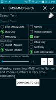 SMS MMS Search for Tasker capture d'écran 1
