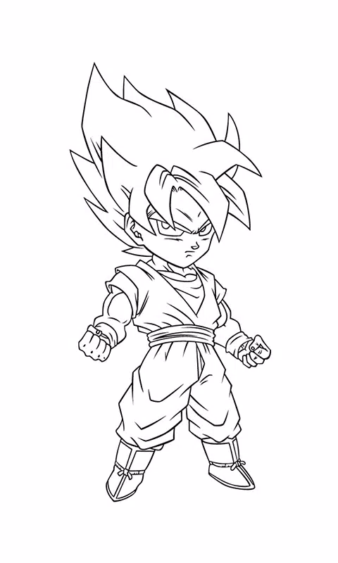 Jogue Saiyajin para colorir on-line, um jogo de Pintar