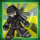 Black ninja club running icono