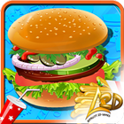 Hamburger fabricant jeu icône