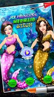 Mermaid Princess Frozen Salon Affiche