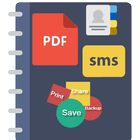 SMS BACKUP 2 PDF,CONTACT BACKUP,SMS EXPORT,CONTACT أيقونة