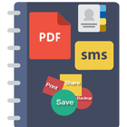 SMS BACKUP 2 PDF,CONTACT BACKUP,SMS EXPORT,CONTACT ícone