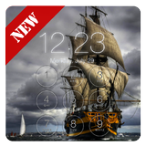 Battle Pirate Ship Lock Screen Zeichen