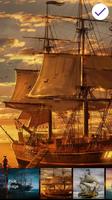 Battle Pirate Ship Lock Screen 截图 2